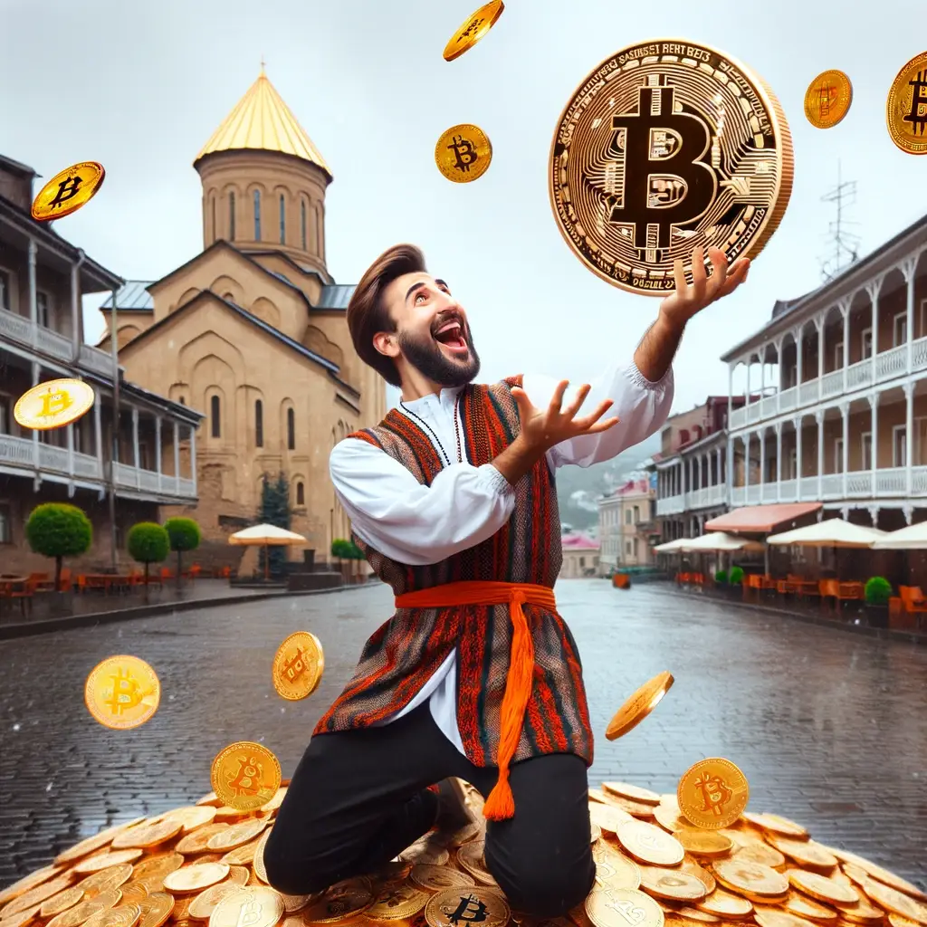 Georgian people in Tbilisi love Bitcoins